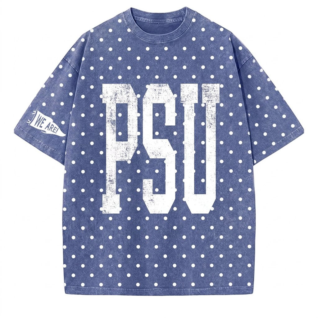 Penn State - College Team Vintage Polka Dot Washed T-Shirt