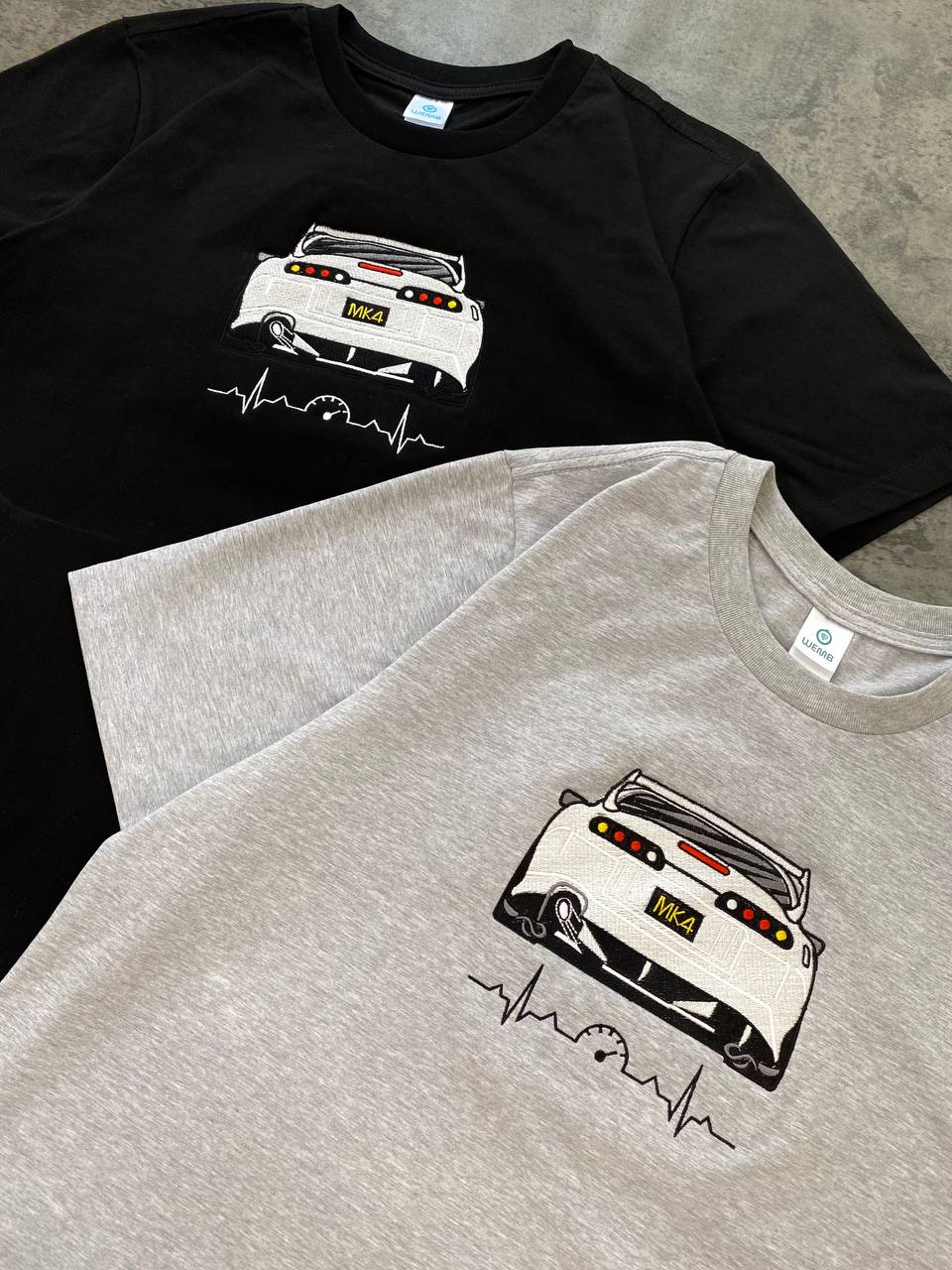 White Porsche – Custom Embroidered Car T-shirt