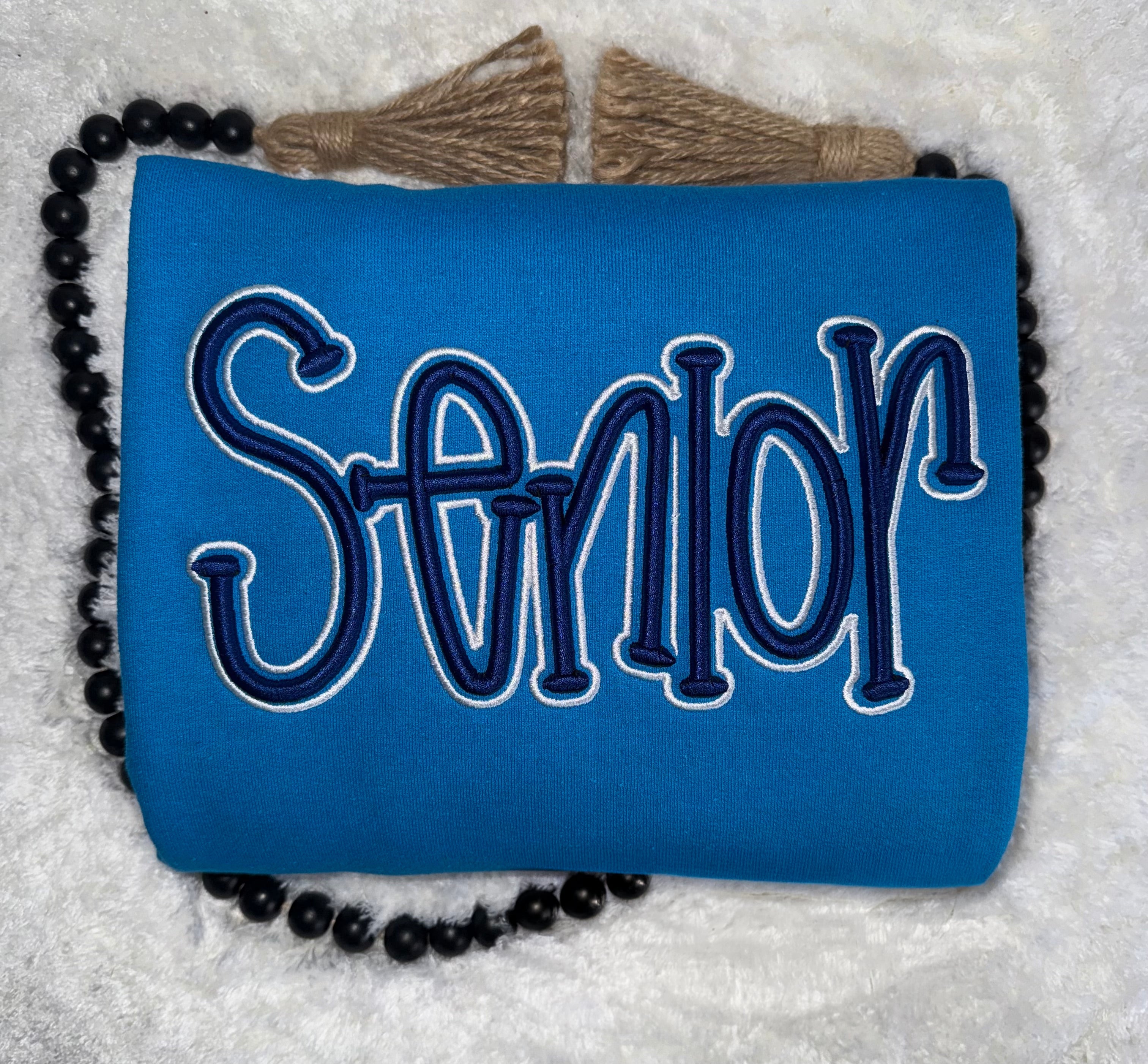 🎓Senior Puff Embroidery Sweatshirt – 3D Raised Graduation Design | Gifts for Sports Mom