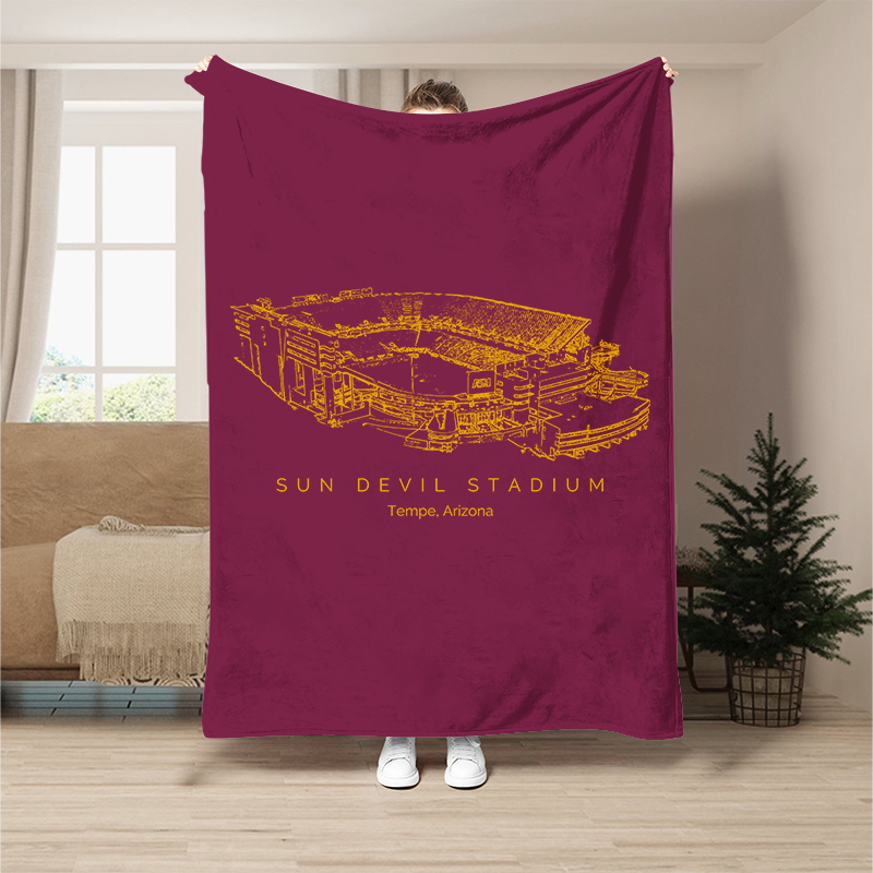 Custom Stadium Blanket Mountain America Stadium - Arizona State Sun Devils football, College Football Blanket