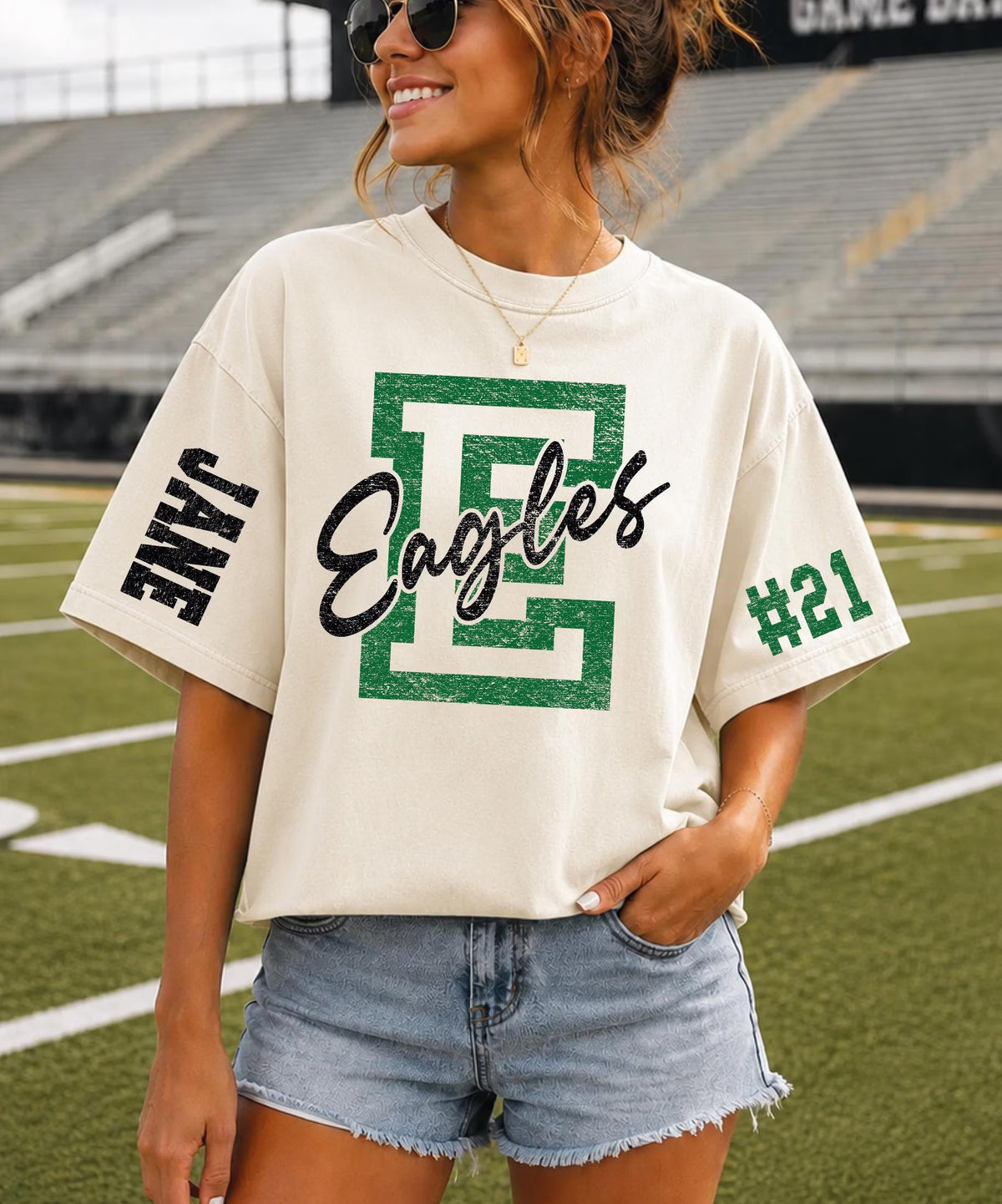 Custom Spirit Cropped T-Shirt – Personalized Team Name & Number Tee | Game Day Wear