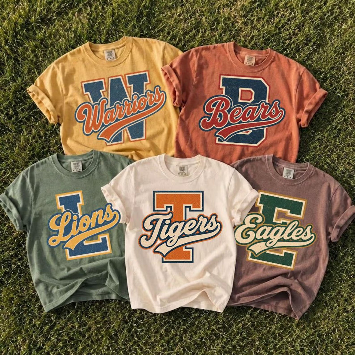 Custom Classic Varsity Mascot Tee – Personalized Team Name T-Shirt