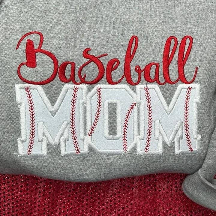 Personalized Embroidered Baseball Softball Mom Sweatshirt Game Day Sweatshirt | Gifts for Sports Mom
