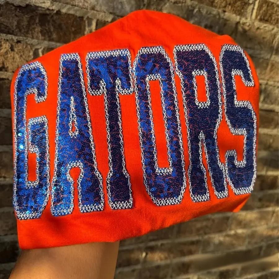 Personalized Sequin Applique Mascot Team Name Sport Mom Game Day Sweatshirt | Gifts for Sports Mom