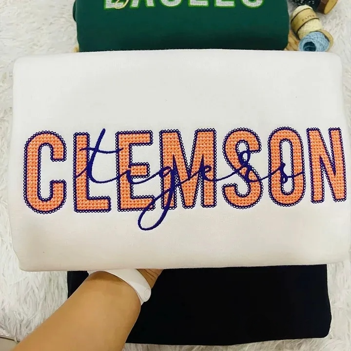 Personalized Team Name Sweatshirt Custom Embroidered Varsity Crewneck | Gifts for Sports Mom