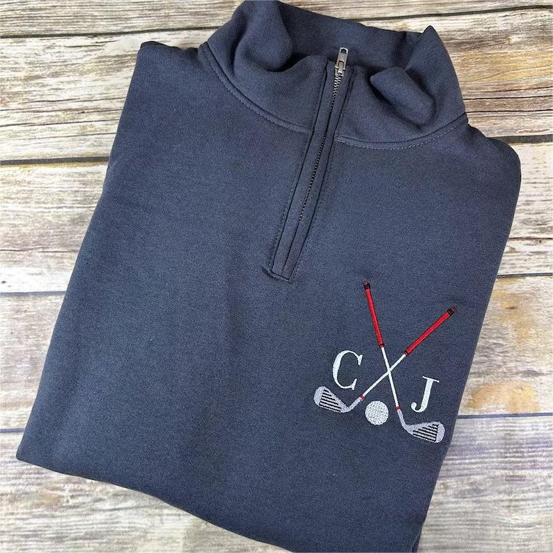 Custom Embroidered Golf Quarter Zip Sweatshirt