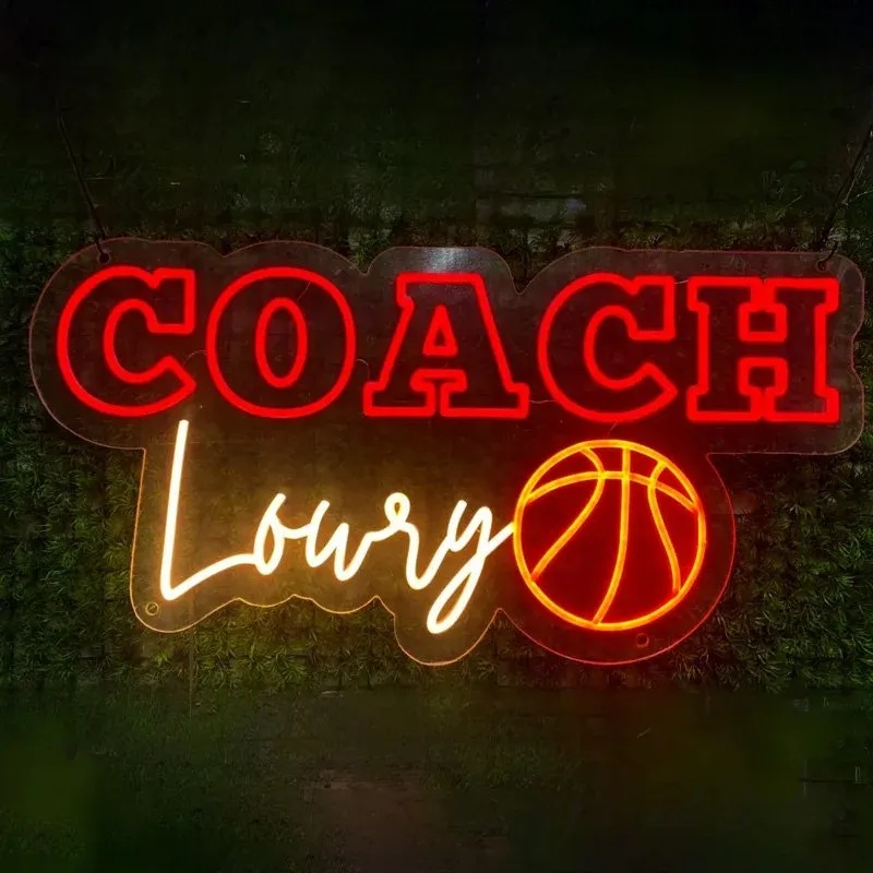 Two Line Neon Name Sign LED Custome Sports Decor Sport Lover Gifts