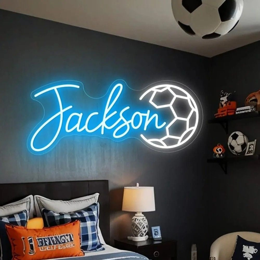 Personalized Sport Name Neon Sign Custom Bedroom Name LED Neon Light