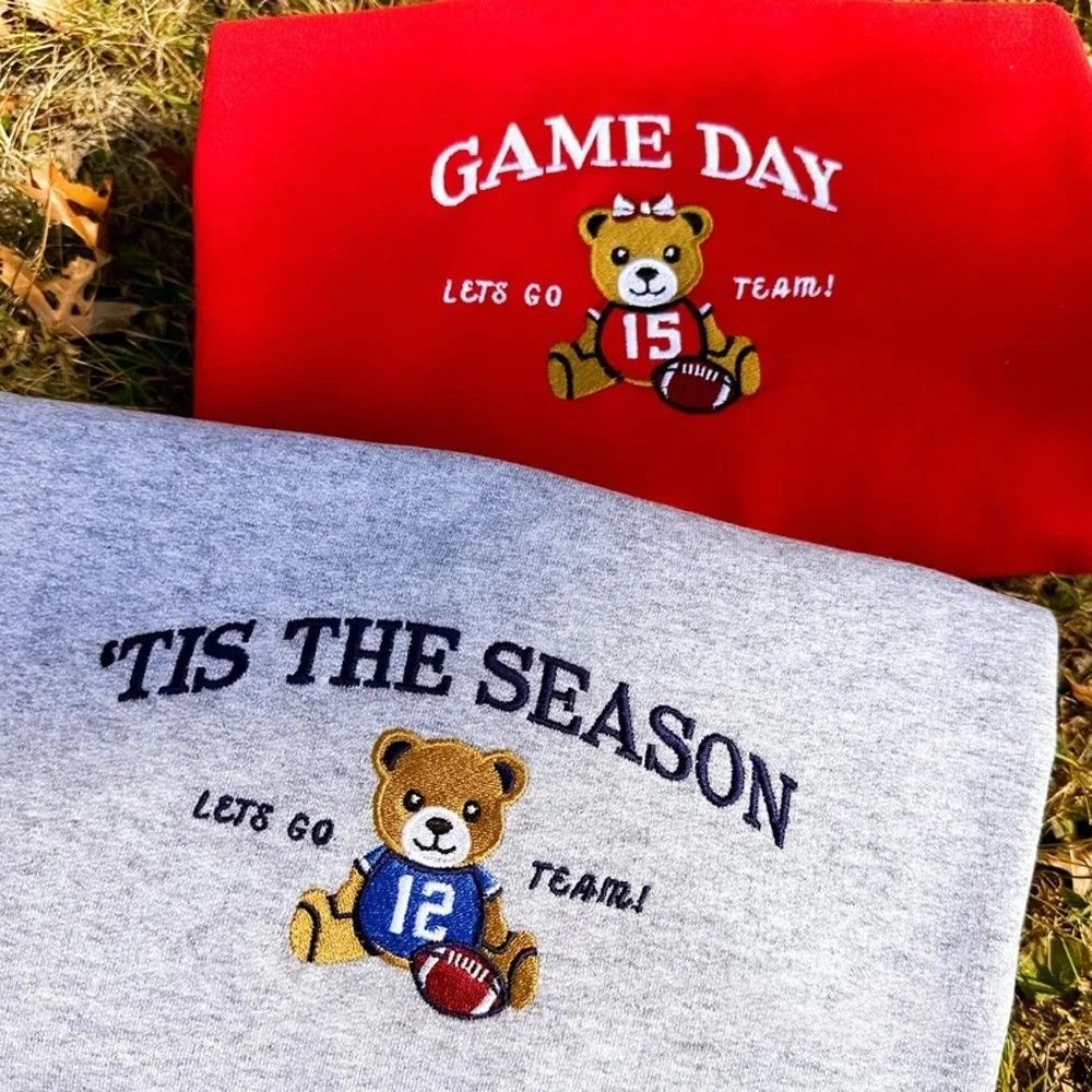 Personalized Embroidered Game Day Sweatshirt Football Season Crewneck