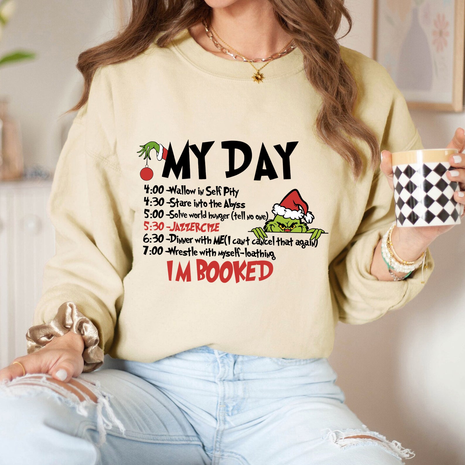Custom I Booked My Day Christmas Sweatshirt | Christmas Gifts
