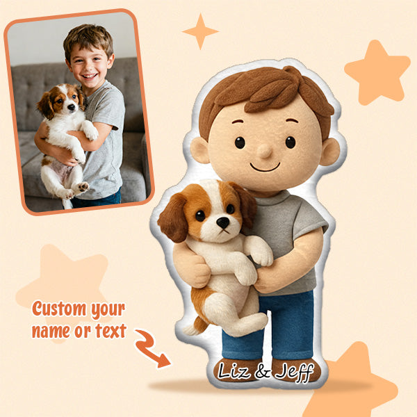 Custom Cartoon Pillow Dolls – Personalized Doll That Looks Like You | Mini Me Pillows With Face & Name For Pet For Family