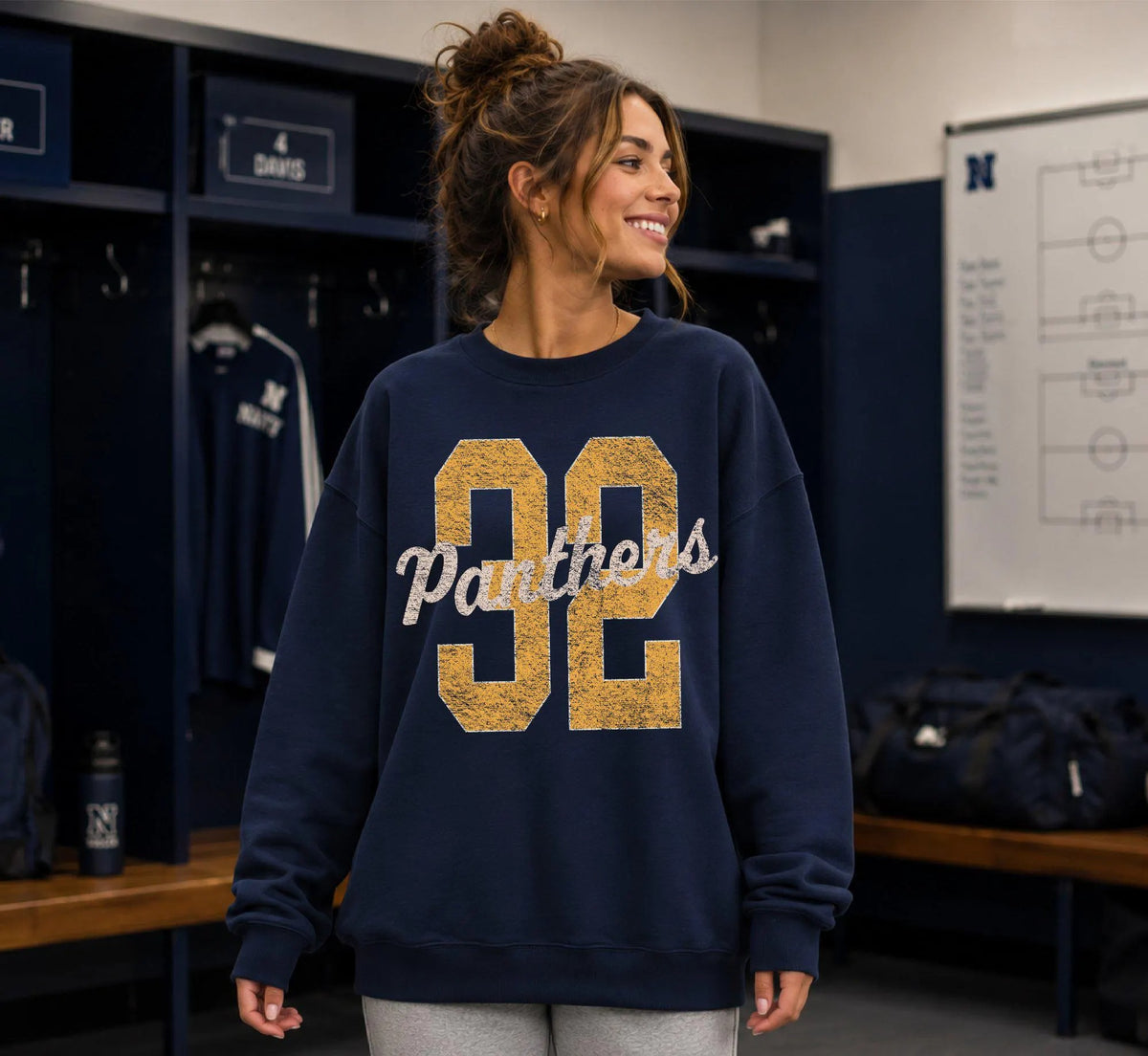 Custom Vintage Sports Jersey Hoodie & Sweatshirt - Personalized Number & Mascot Name Pullover