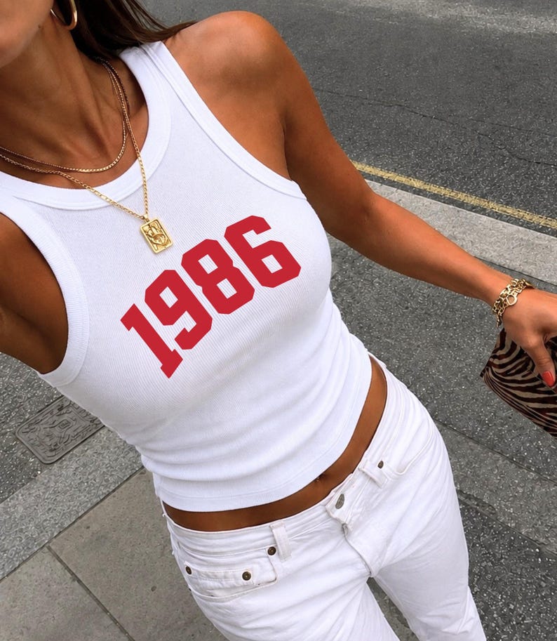 Custom 40th Birthday Tank Top, 1986 Birthday Shirt, Personalized Year Tee, Vintage Year Shirt, Forty Birthday Gifts