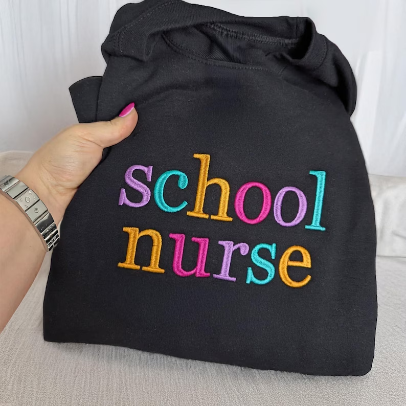 Custom Embroidered Occupation Crewneck, Multicolor Embroidered Profession Sweatshirt, Job Title Graduation Gift