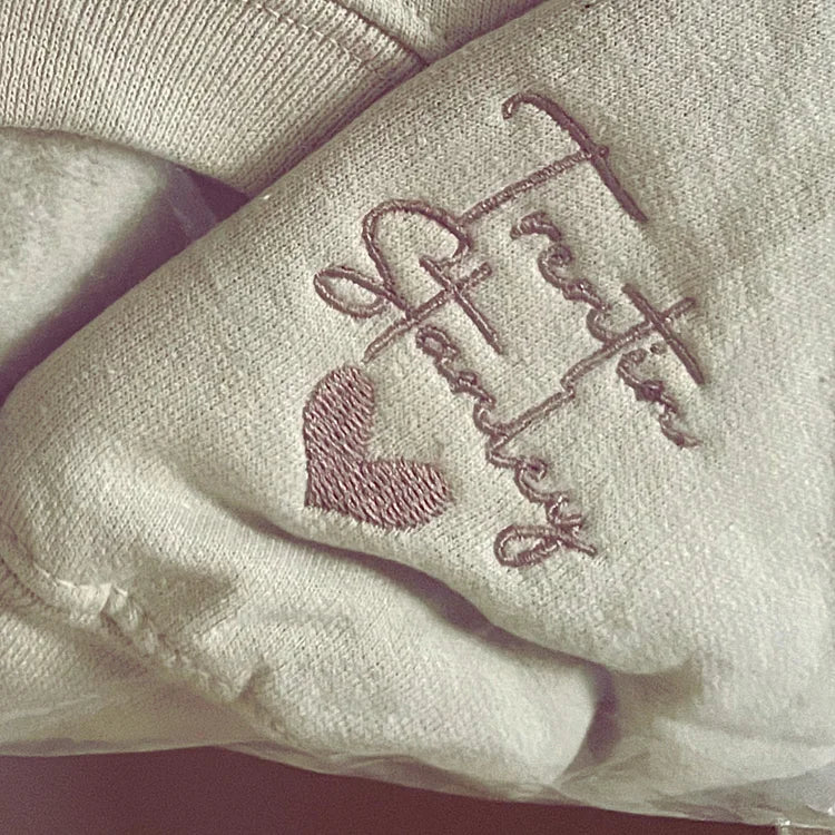 Custom Embroidered Grammy, grandma, mama Sweatshirt with Names on Sleeve | Mother's Day Gift