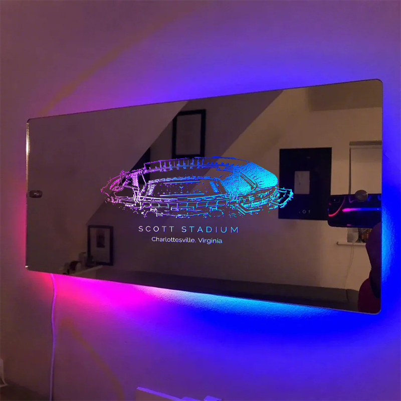 Scott Stadium(Virginia)  Mirror Light-Gifts For Sports Lovers