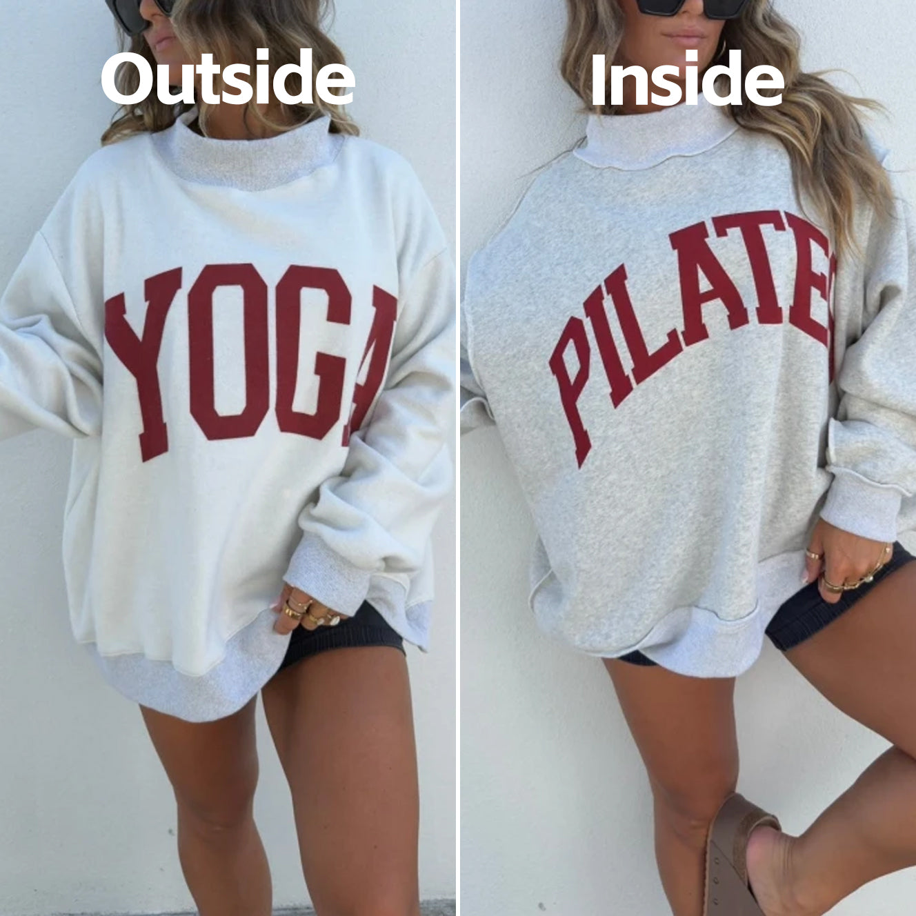 Pilates/YOGA Mock Neck Reversible