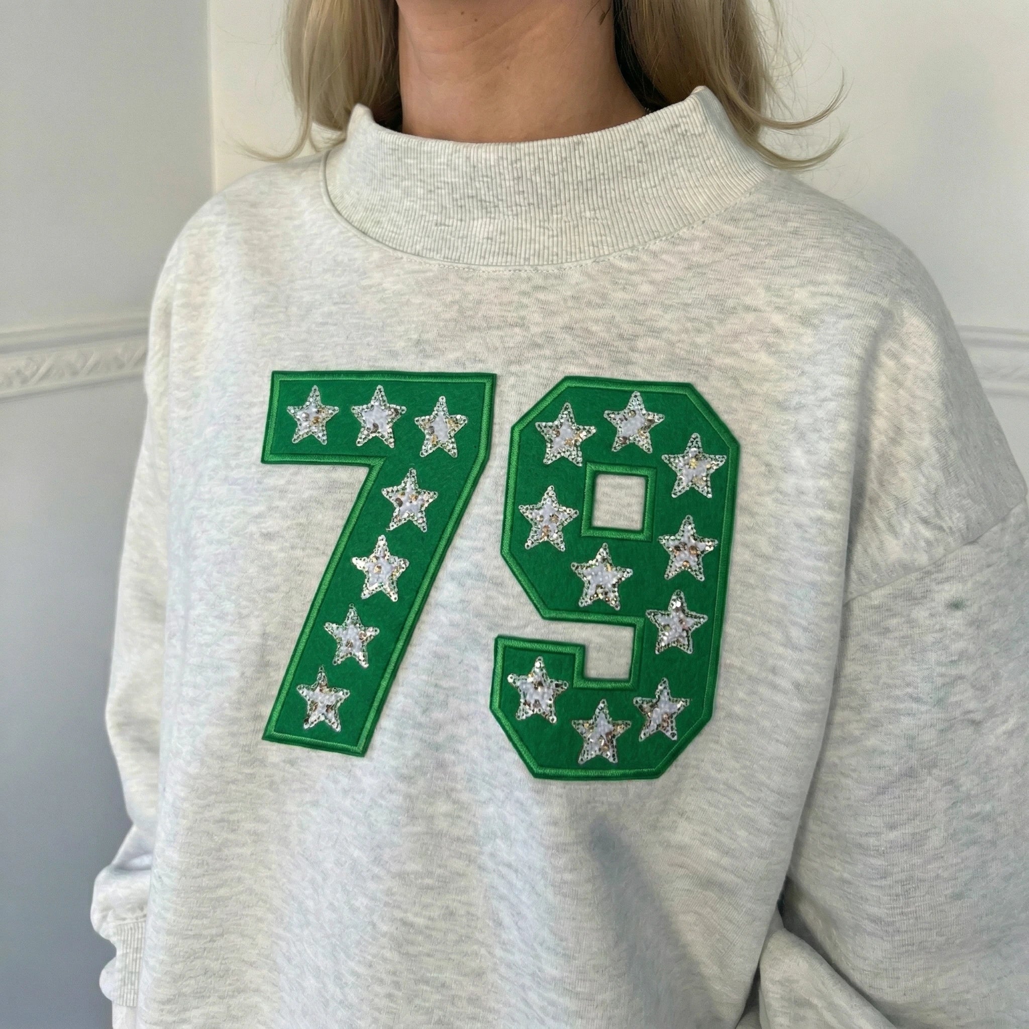 Custom Sequin &Glitter Team Number & Letters Mockneck – Personalized  Numbers Mockneck