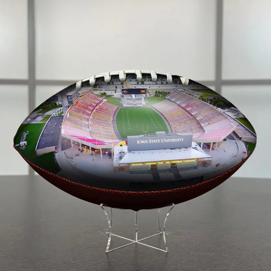 Jack Trice Stadium Football University Series | Custom Footballs for a College Football Fan