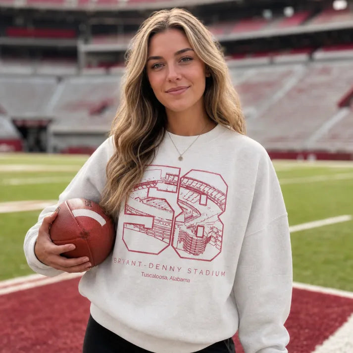 Bryant–Denny Stadium - College Football Number Crewneck Sweatshirt