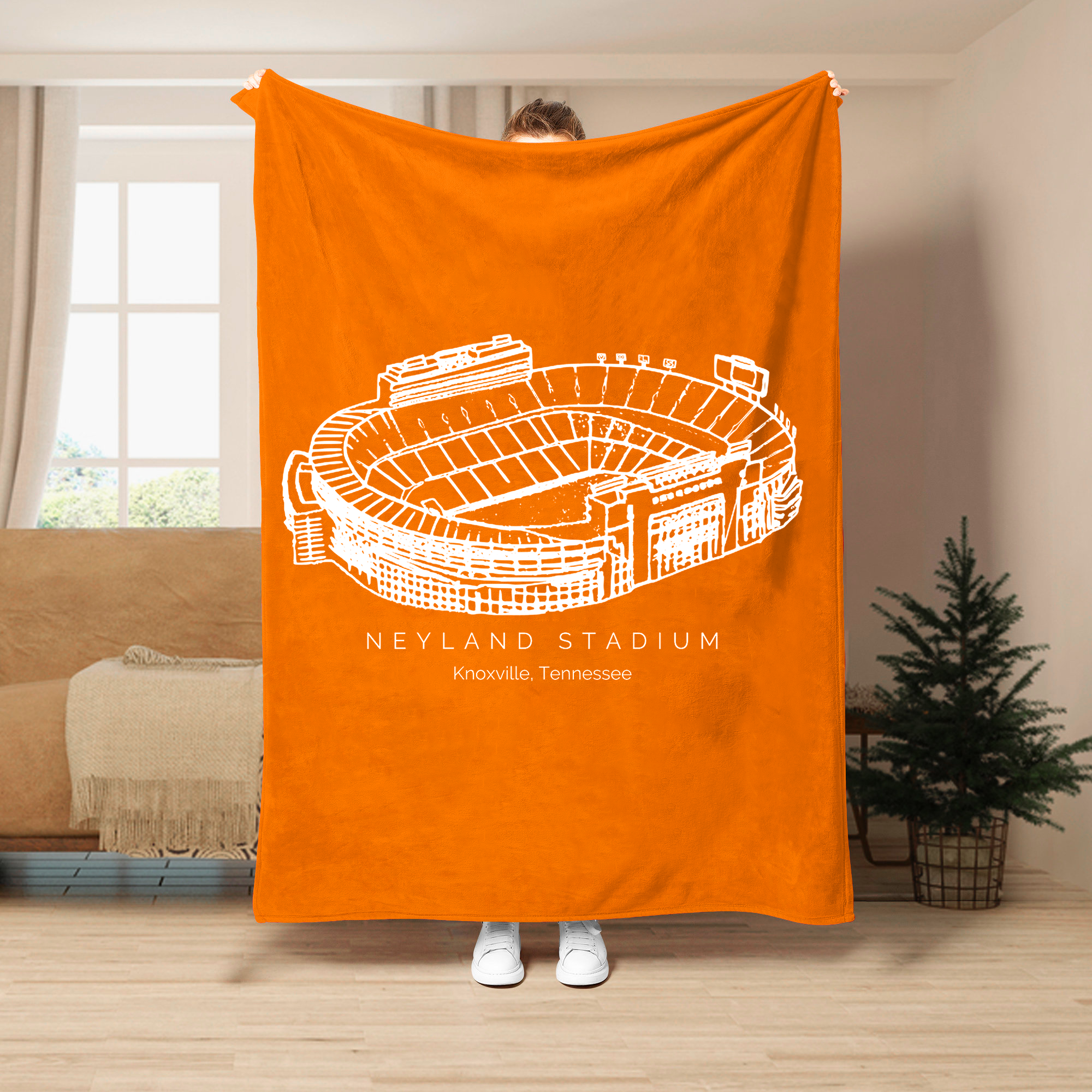 Custom Stadium Blanket Neyland Stadium - Tennessee Volunteers football, College Football Blanket