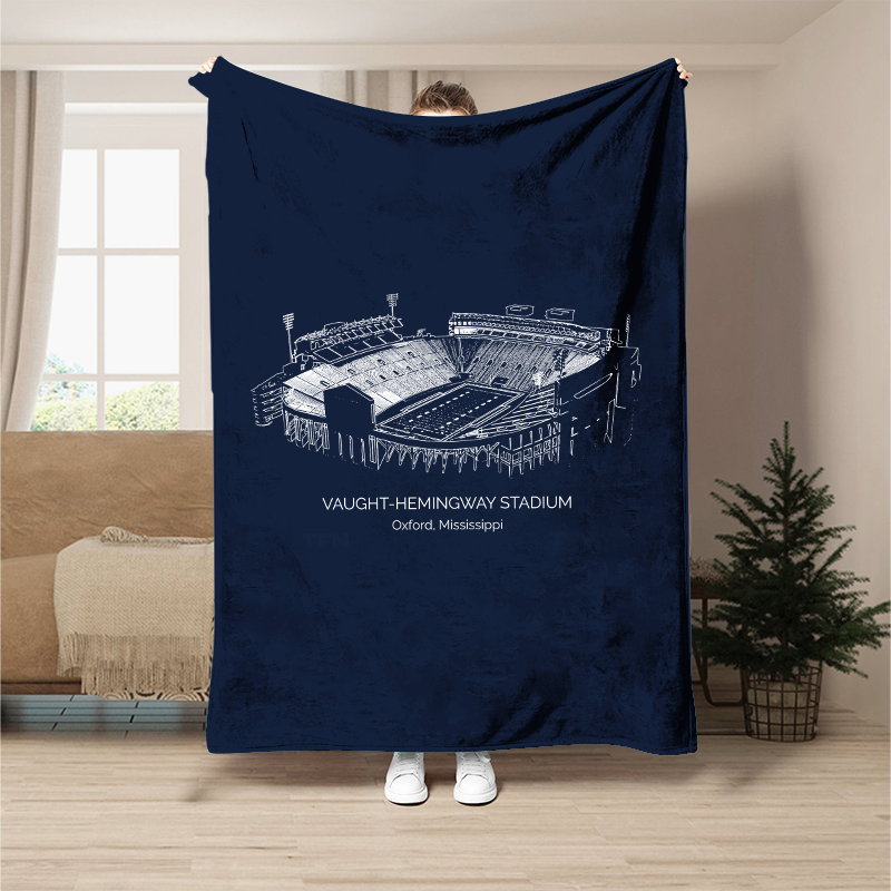 Custom Stadium Blanket Vaught–Hemingway Stadium - Ole Miss Rebels football, College Football Blanket