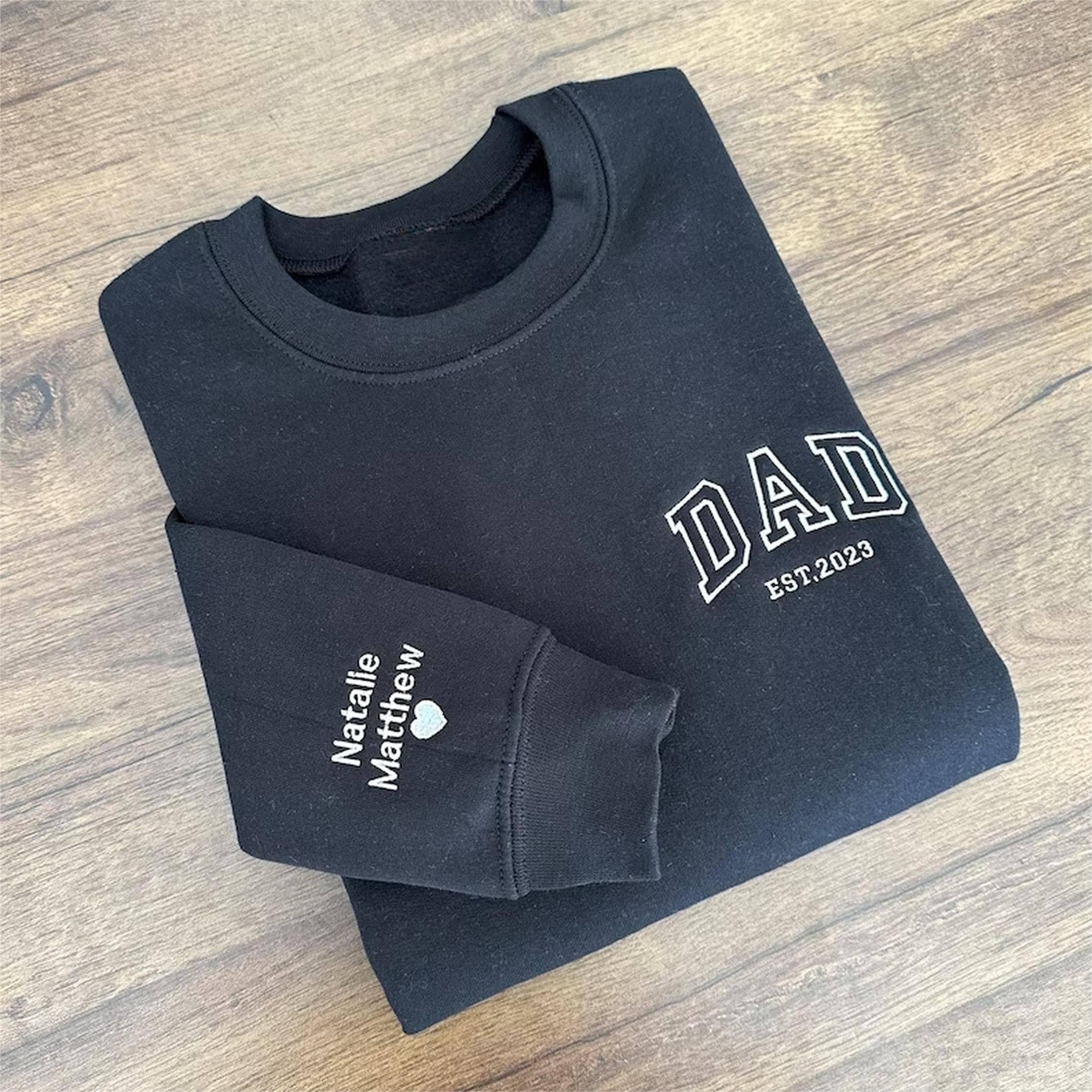 Custom New Daddy Embroidered Sweatshirt | Father's Day Gift