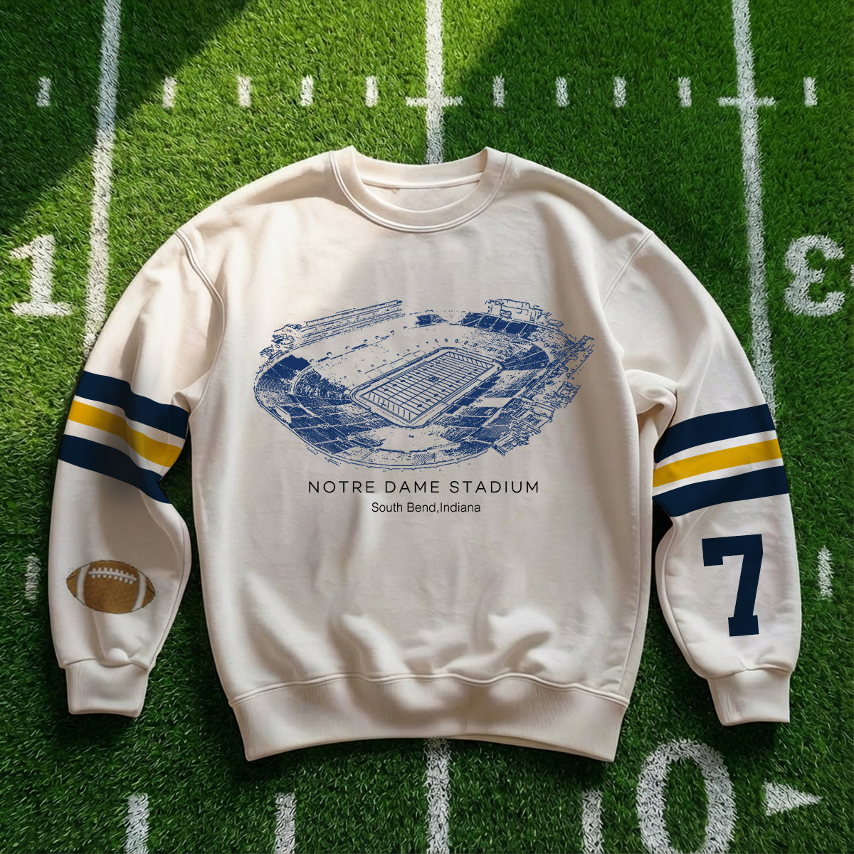 Custom Stadium Sweatshirt-Notre Dame Fighting Irish football-College Football Sweatshirt