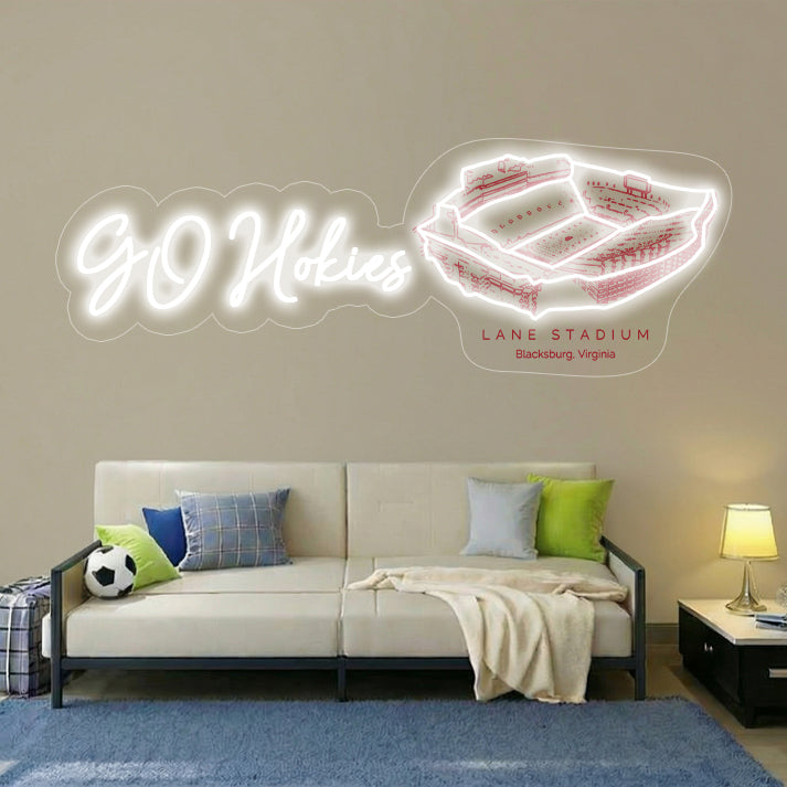 Lane Stadium LED Neon Light | Game Day, Christmas for Sports Fans