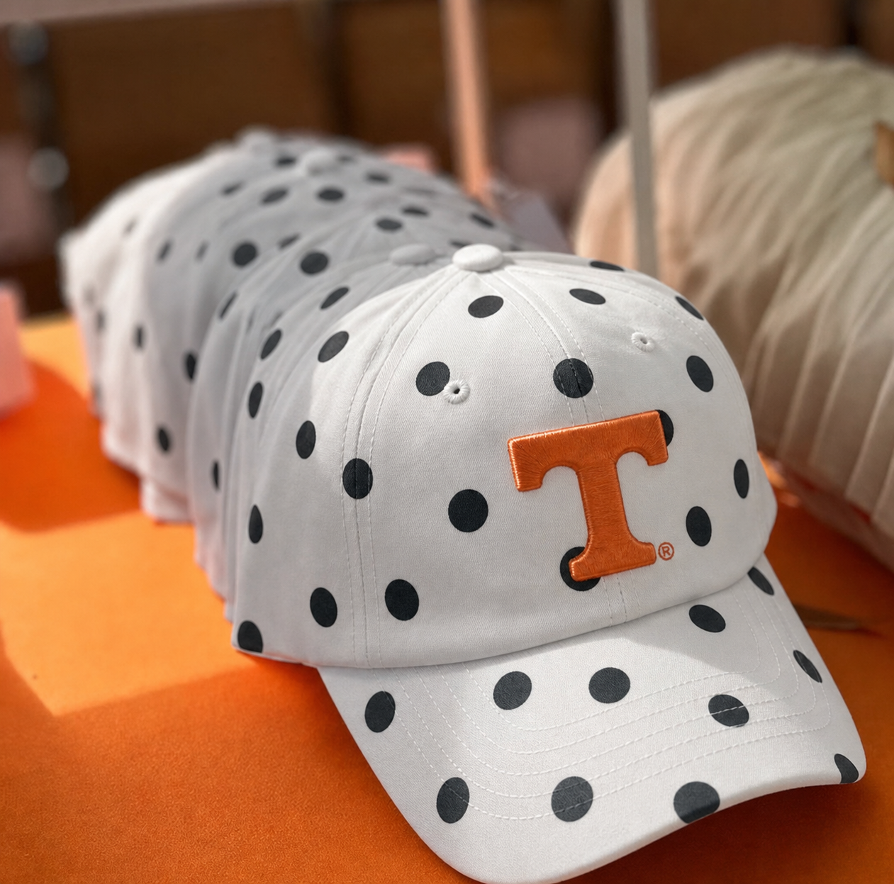 Personalized State Initial Polka Dot Baseball Cap – Custom Letter Game Day Hat | Game Day Wear