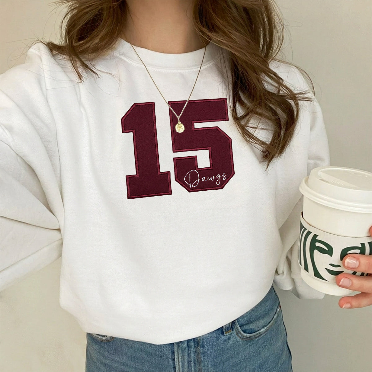 Custom Team Number with Text Sweatshirt – Personalized Numbers  Sweatshirt | Gifts for Sports Mom