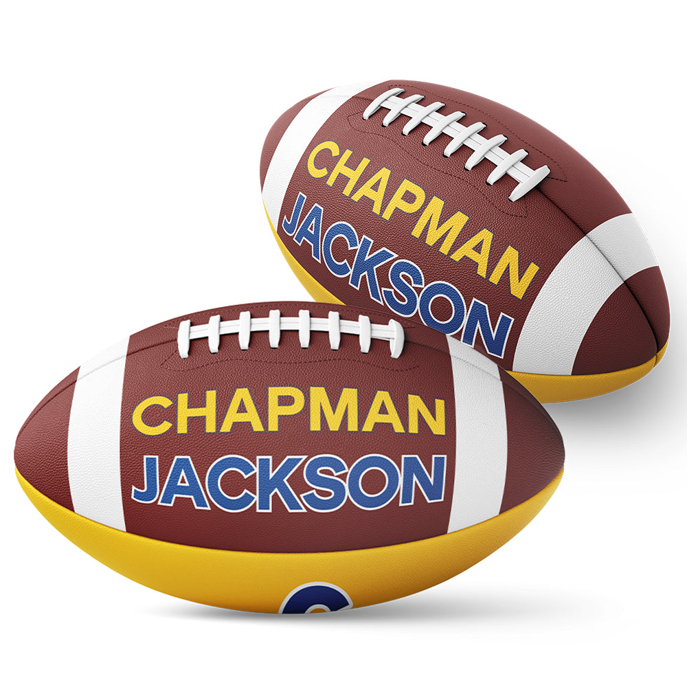 Custom Two Tone Print Team Football For Game Day, Senior Gift, Graduation Gift, Christmas Gift