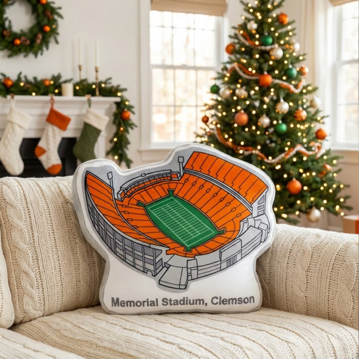 Memorial Stadium (Clemson) Pillow | Game Day, Christmas for Sports Fans