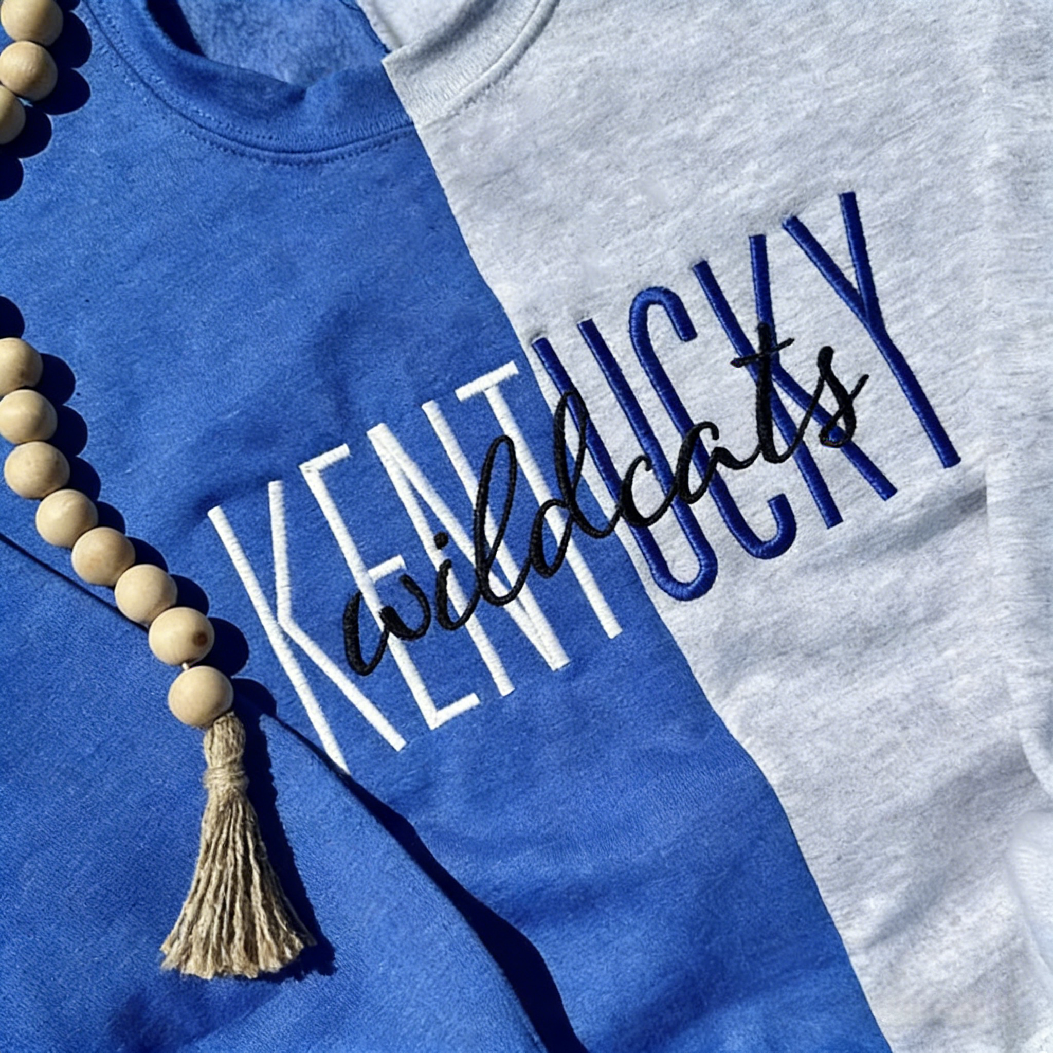 Personalized School Mascots Embroidered Apparel Sports Color Block Sweatshirt