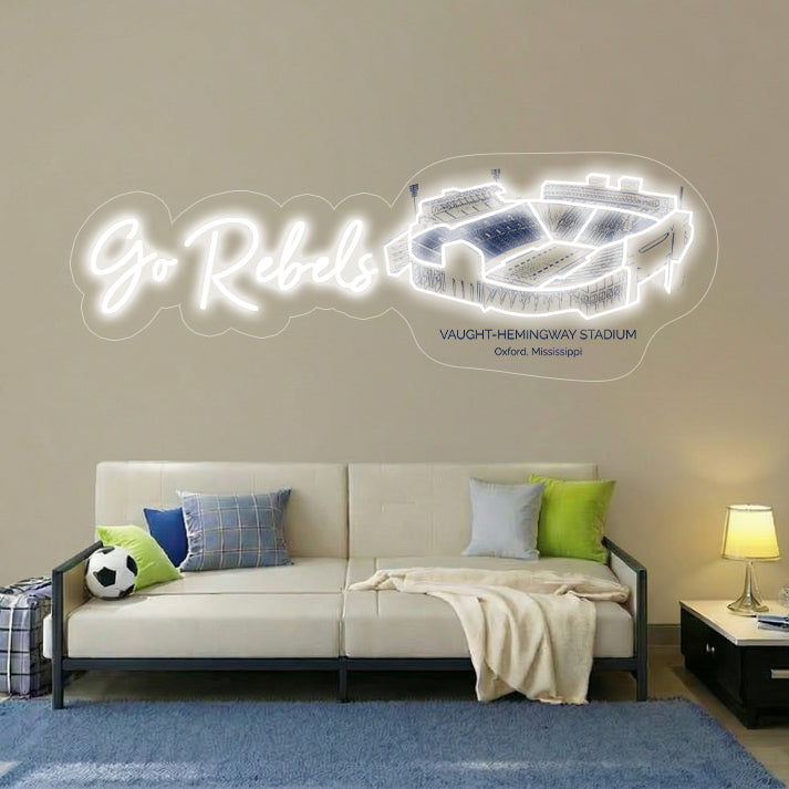 Vaught–Hemingway Stadium LED Neon Light | Game Day, Christmas for Sports Fans