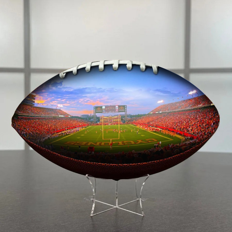Jack Trice Stadium Football University Series | Custom Footballs for a College Football Fan