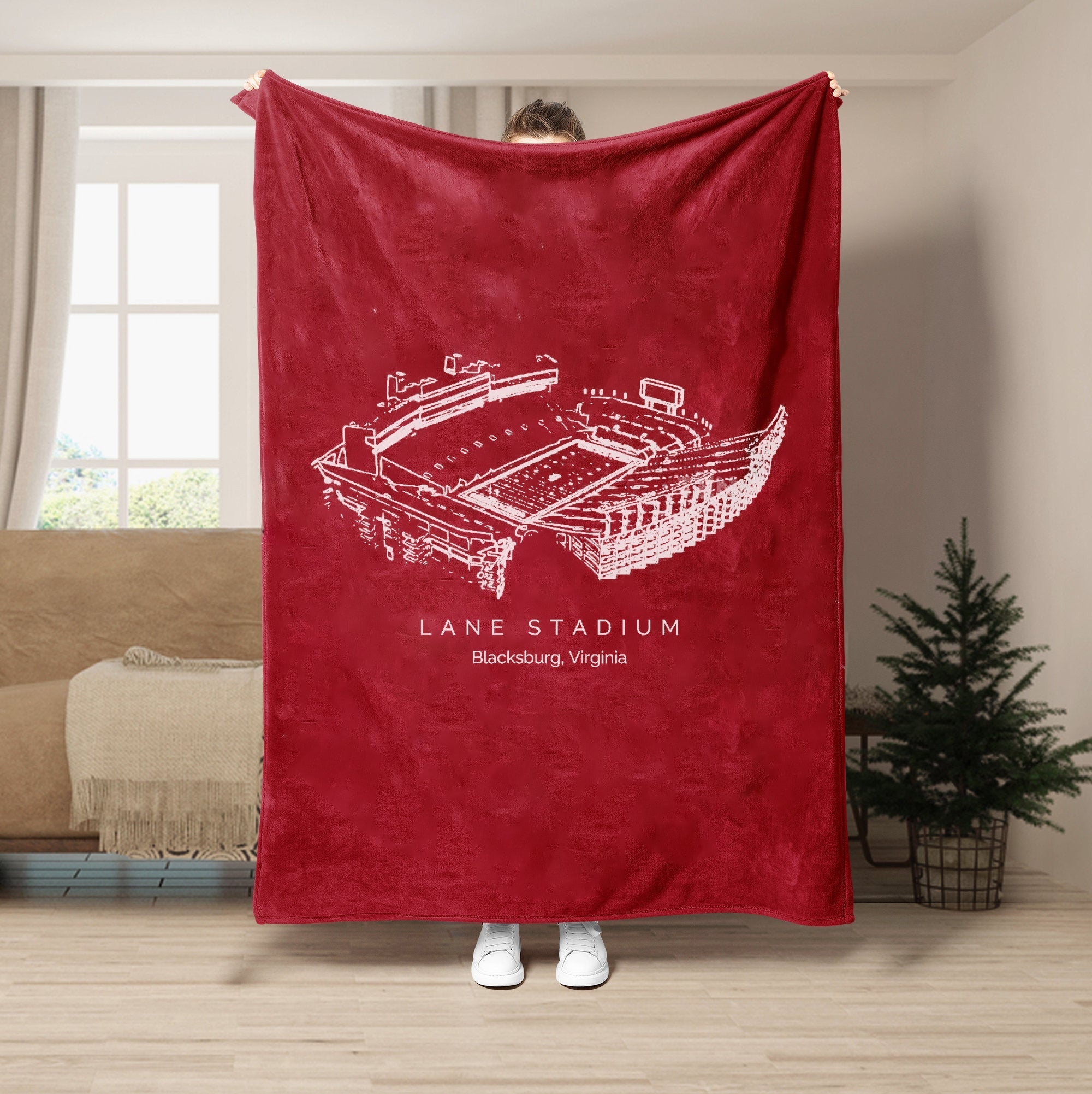 Custom Stadium Blanket Lane Stadium - Virginia Tech Hokies football,College Football Blanket
