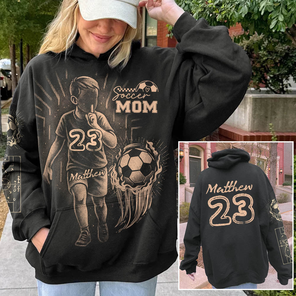 Personalized Bleach Style Soccer Shirt For Soccer Mom | Gifts for Sports Mom