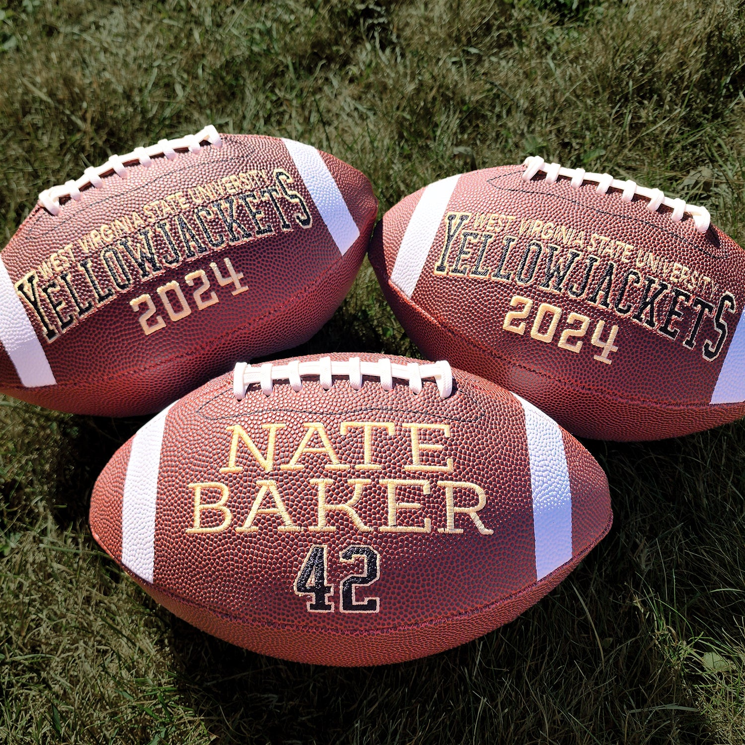 Custom Embroidered Football, Senior Gift, Graduation Gift, Class of 2025