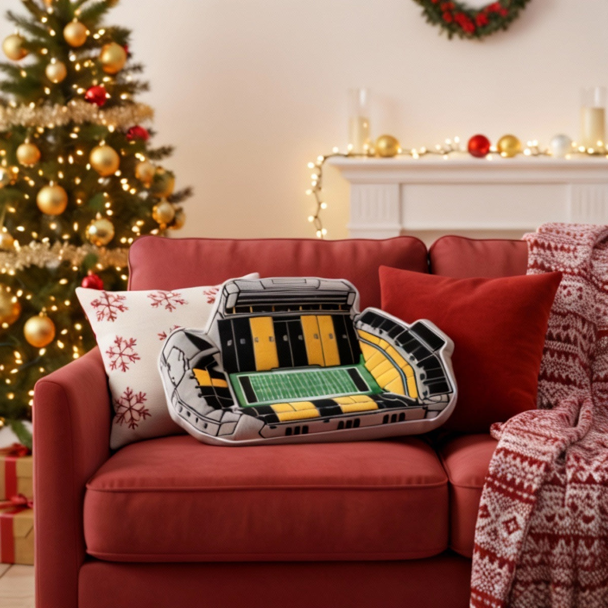Kinnick Stadium Pillow | Game Day, Christmas for Sports Fans