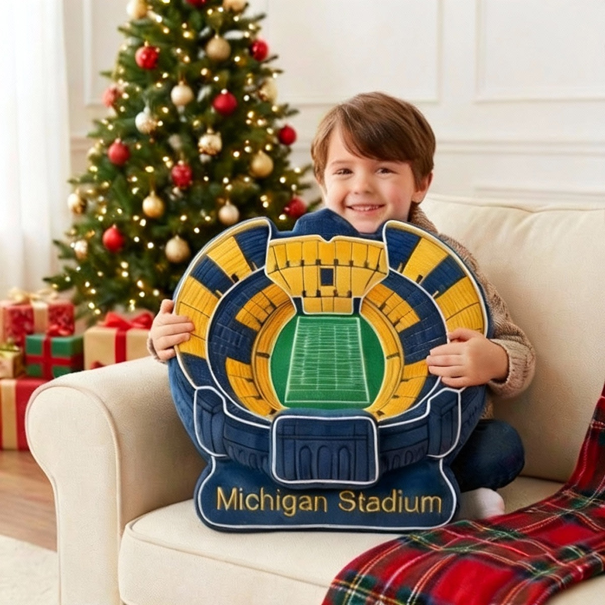 Michigan Stadium Pillow | Game Day, Christmas for Sports Fans