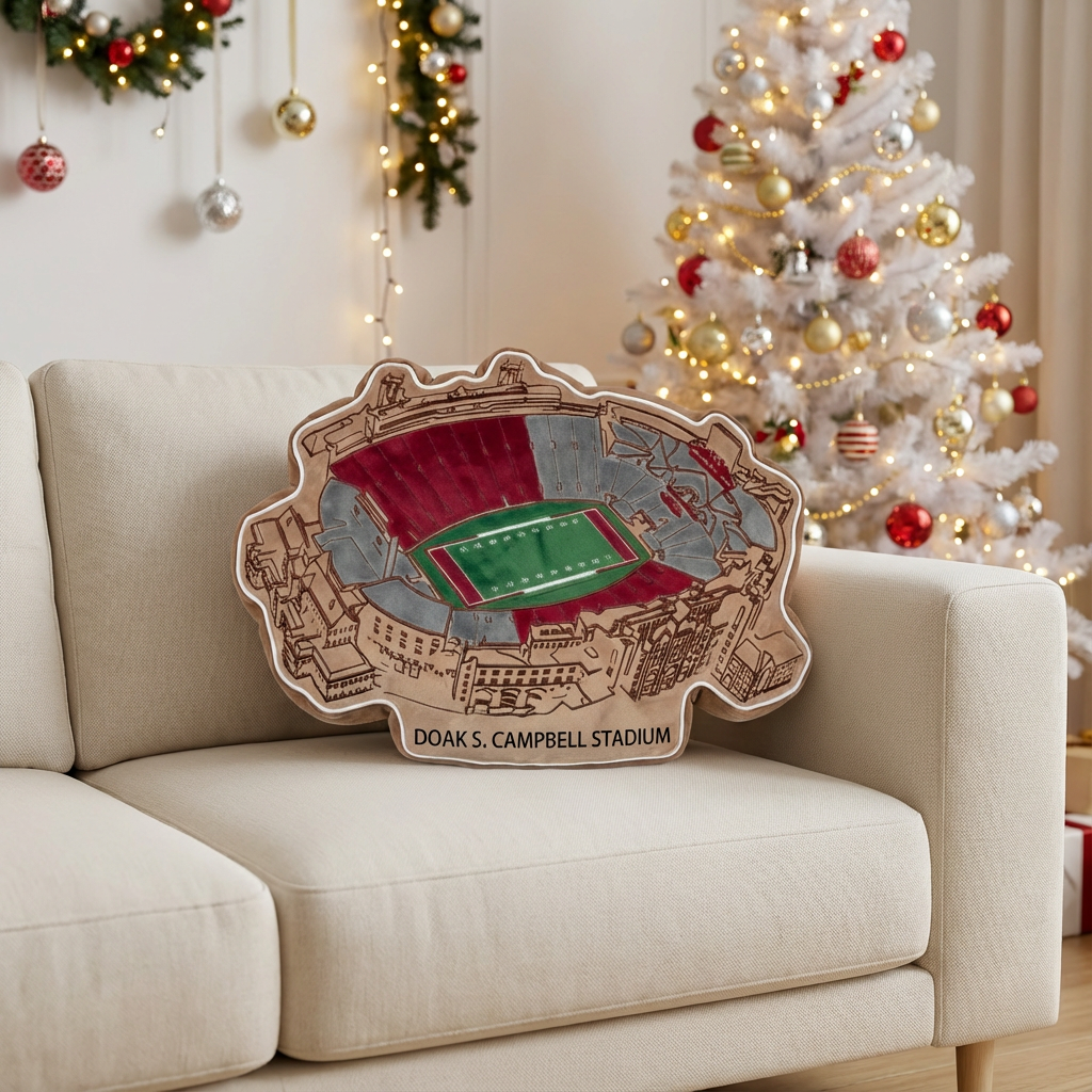 Doak S. Campbell Stadium Plush Pillow | Game Day, Christmas for Sports Fans