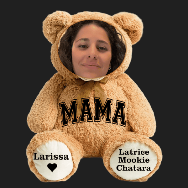 Custom Vintage Photo MAMA BEAR Tee, Personalized Mama T-shirt Gift for Mother's Day