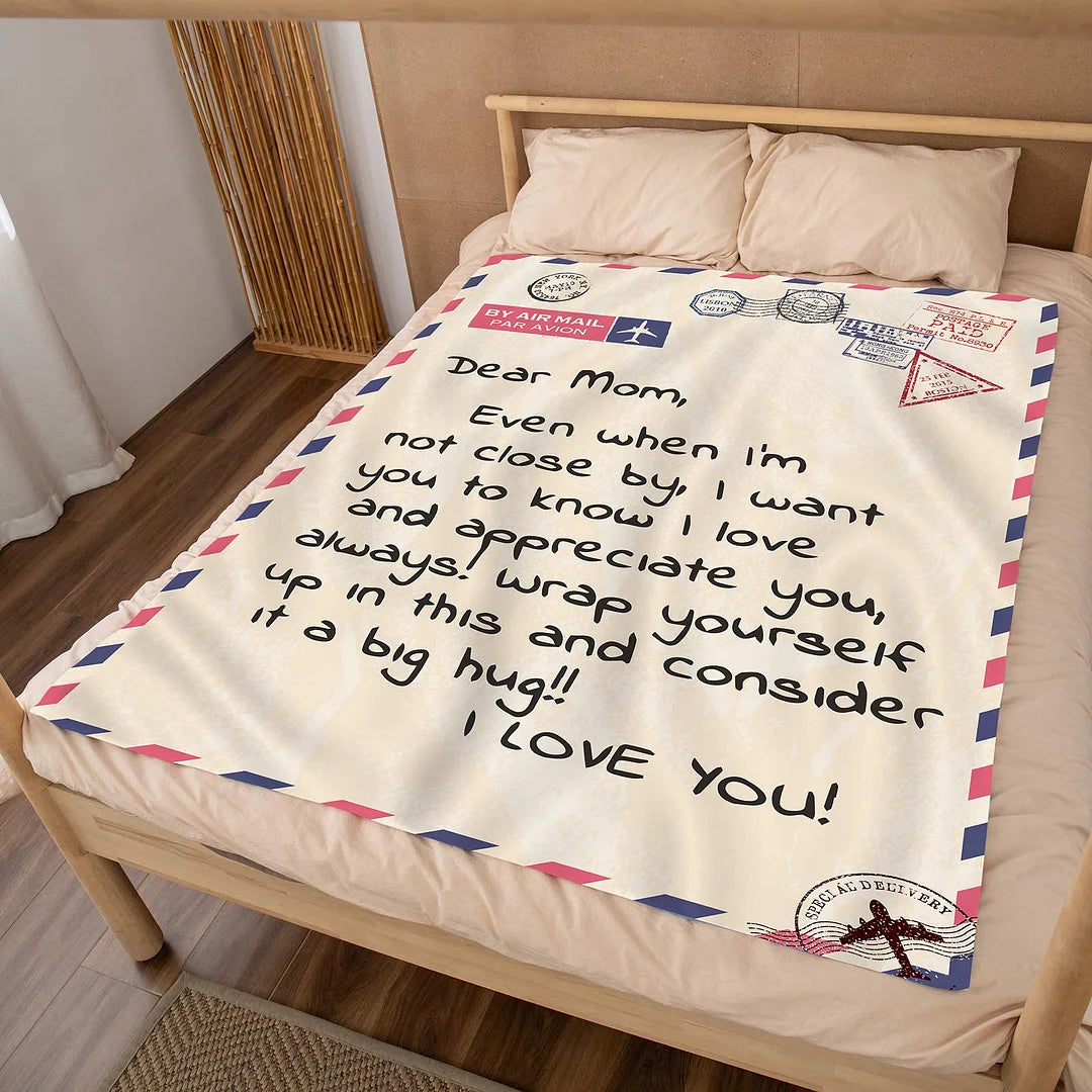 Personalized Mom Blanket, Mom Letter Blanket, Gift For Mom
