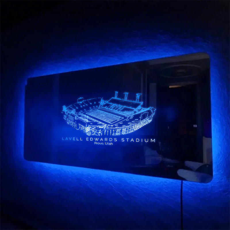 LaVell Edwards Stadium Mirror Light-Gifts For Sports Lovers
