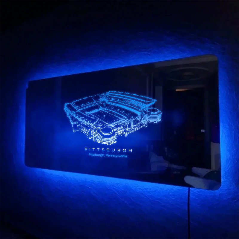 Pittsburgh Stadium (Heinz Field) Mirror Light-Gifts For Sports Lovers