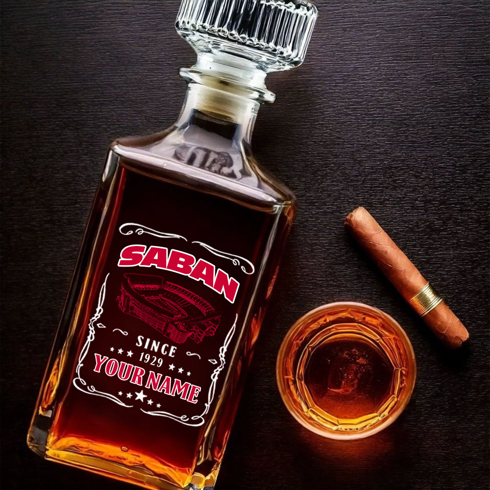Bryant-Denny Stadium-Alabama Crimson Tide Football Whiskey Bottle Decanter