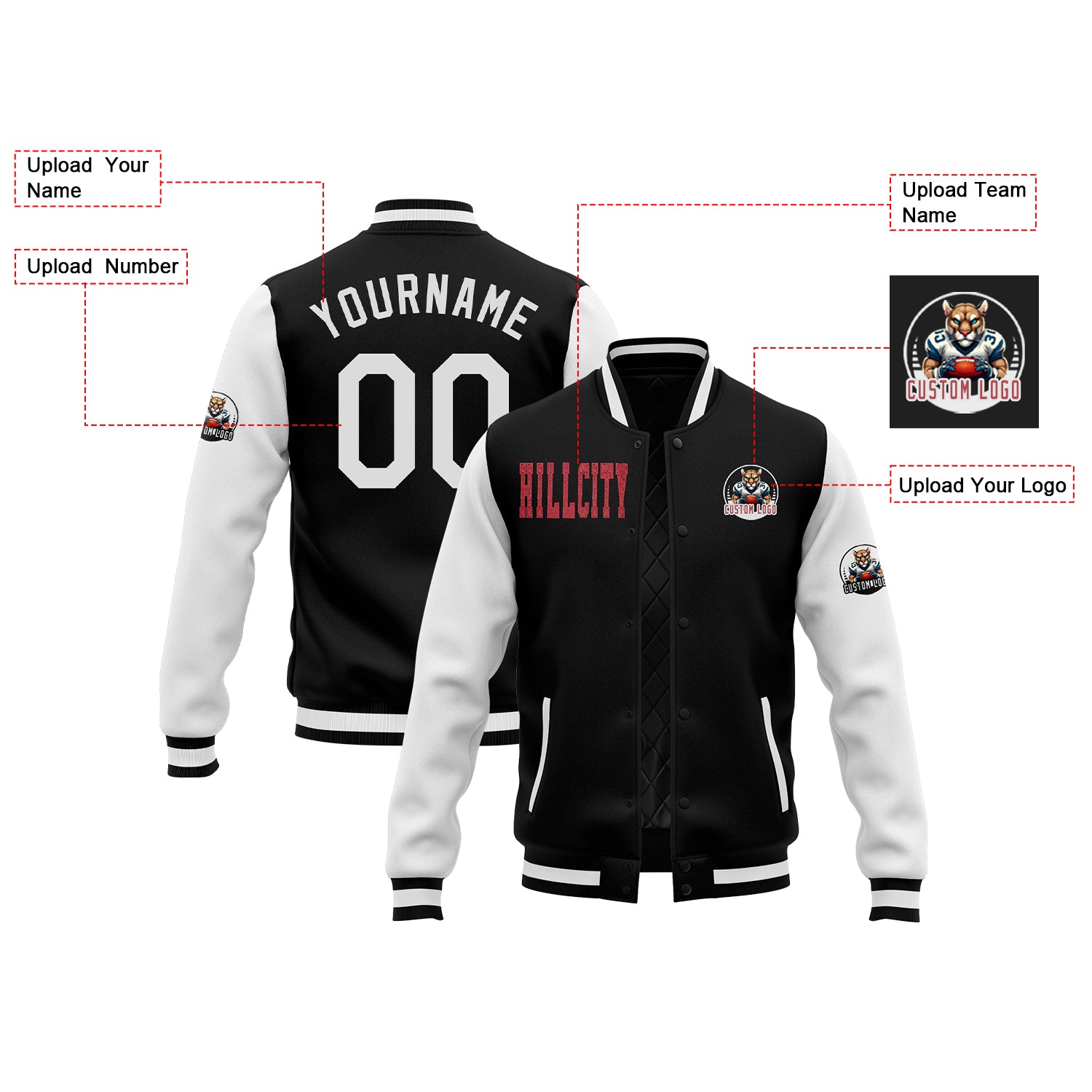 Custom Glitter Embroidered Two Tone Varsity Letterman Football Team Game Day Jacket