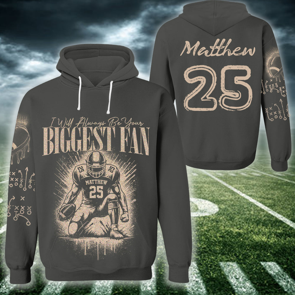 I'll Always Be Your Biggest Fan Personalized Bleach Style Football Shirt For Football Lovers T1807