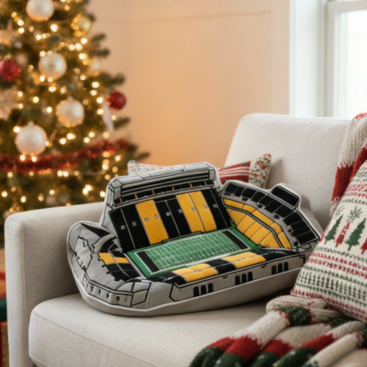 Kinnick Stadium Pillow | Game Day, Christmas for Sports Fans